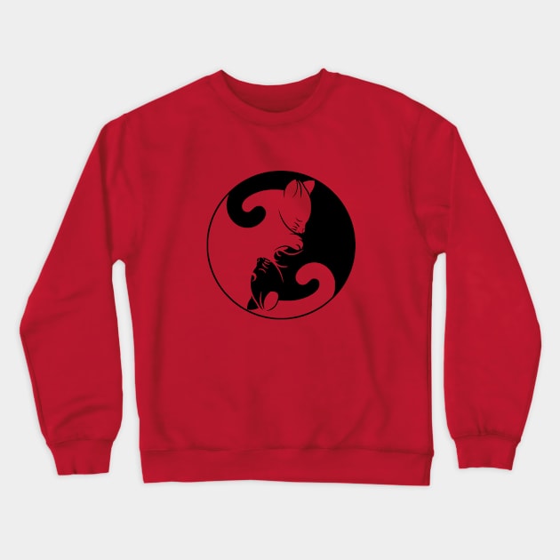 Cat Ying and Yang Crewneck Sweatshirt by valsymot